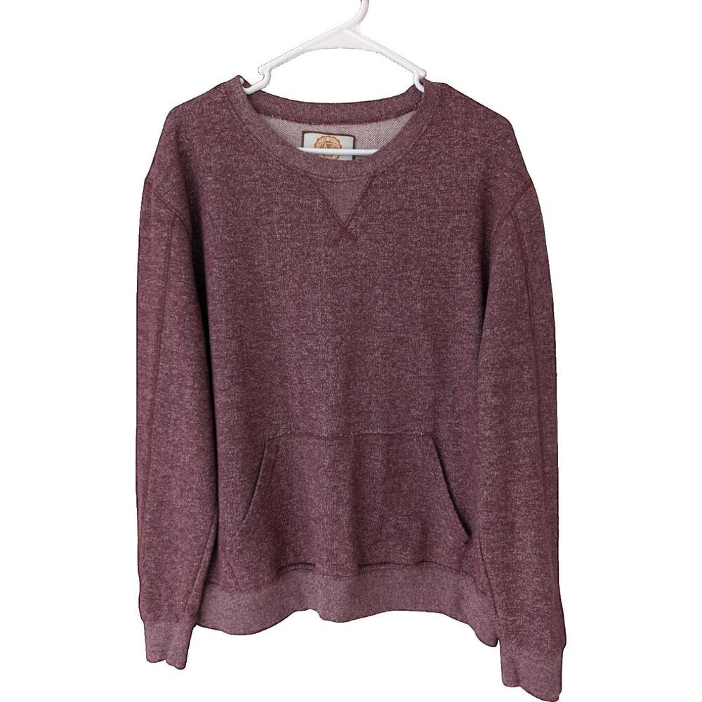 American Exchange Men's XL Burgundy Heathered Crewneck Sweatshirt Pullover Top